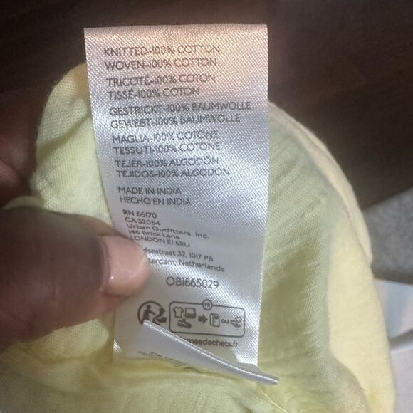 We The Free OVERSIZED Sugar Rush Babydoll Top (yellow) XS - Picture 5 of 5